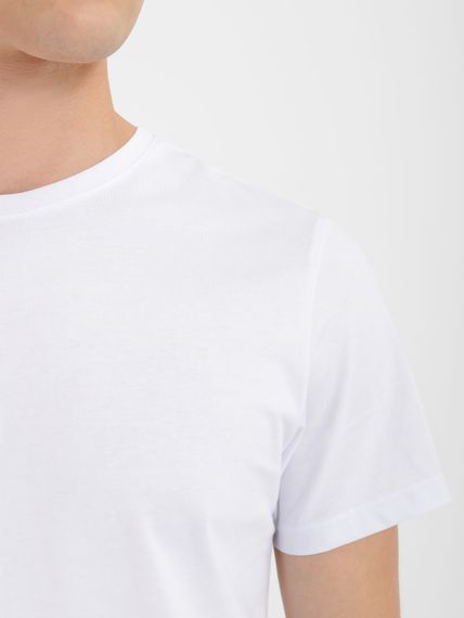 Футболка для чоловіків однотонна білий, 3XL | Зображення 2