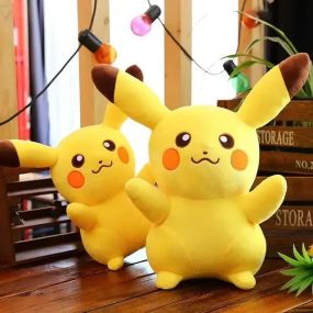 Яркая милая игрушка-подушка Пикачу  35 см Желтая