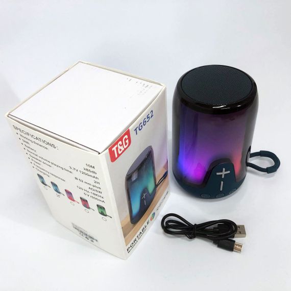 Колонка на акумуляторі зі світломузикою TG652, Колонка usb s Bluetooth Bluetooth світлодіодна RM-64 | Зображення 9