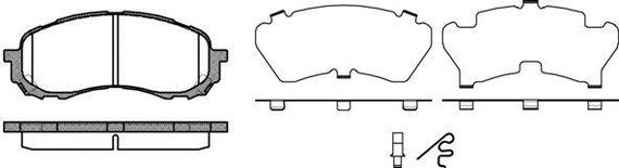 Колодка гальм. диск. SUBARU IMPREZA 1.5 06 - передн. (вир-во REMSA) REMSA 108111 на SUBARU IMPREZA седан (GD)
