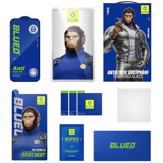 Захисне 2.5D скло Blueo Full Cover HD для Apple iPhone 12 Pro Max (6.7") Чорний | Зображення 3