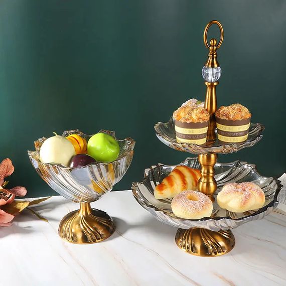 Поднос для фруктів і солодощів 2 тарелки XPRO Fruit tray 16412-9 (44516-_582) | Зображення 5