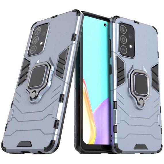Ударопрочный чехол Transformer Ring for Magnet для Samsung Galaxy A72 4G / A72 5G Gray