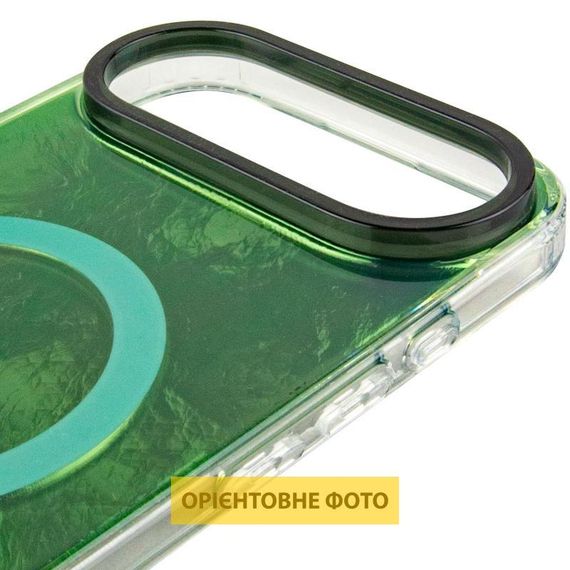 Чехол TPU Shiny Mountain (MagFit) для Apple iPhone 17 Air (6.6") Green / Blue Green | Зображення 3