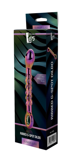 Dt21833 скляний фалоімітатор Dream Toys GLAMOUR GLASS RIBBED G-SPOT DILDO Sex Aura | Зображення 5
