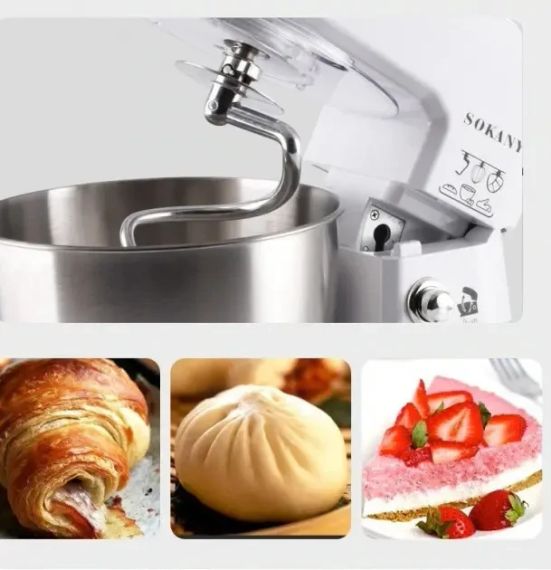 Кухонний комбайн тестоміс міксер 3 в 1 на 6 швидкостей Sokany SC-209 Multy 800 Вт | Зображення 2