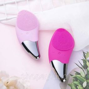 Электрическая силиконовая щетка Sonic Facial Brush Вибро - щеточка массажер для очищения кожи лица и тела