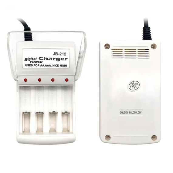 Зарядний пристрій для акумуляторів АА та ААА + 4 акумулятори ААА (1,2В, 600мАч), Jiabao JB-212 / Зарядка для акумуляторниїх | Зображення 5