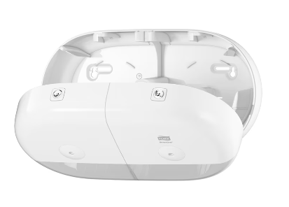 Tork SmartOne® подвійний диспенсер для туалетного паперу у міні-рулонах, білий, арт 682000 | Зображення 1