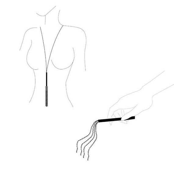 Ланцюжок-батіг на шию Bijoux Indiscrets MAGNIFIQUE Necklace Whip - Gold, прикраса для тіла | Зображення 4