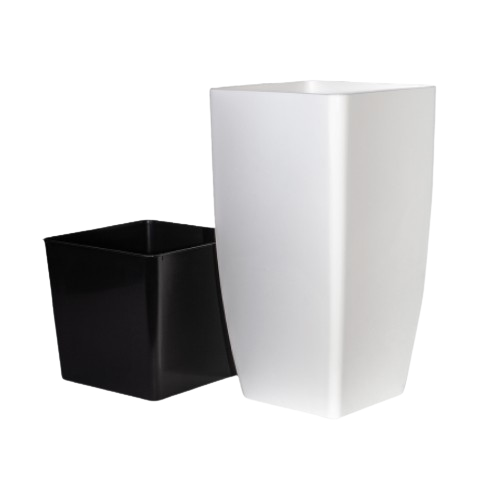 Вазон Квадро 16*16*30см білий Алеана