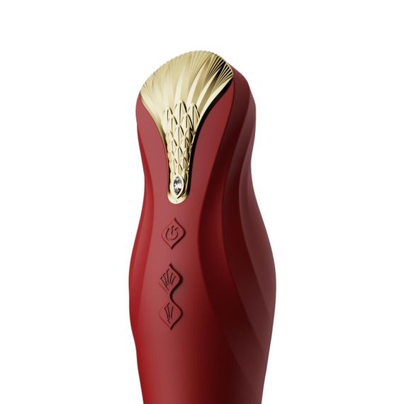 Смартвібратор-пульсатор Zalo — King Wine Red, кристал Swarovski Sex Aura | Зображення 4