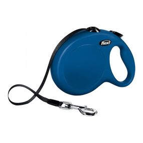 Рулетка Flexi New Classic L, лента 8 м, синий