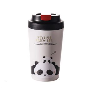 Термокружка Panda с фарфоровой колбой 380 мл Черная HP-14-12B