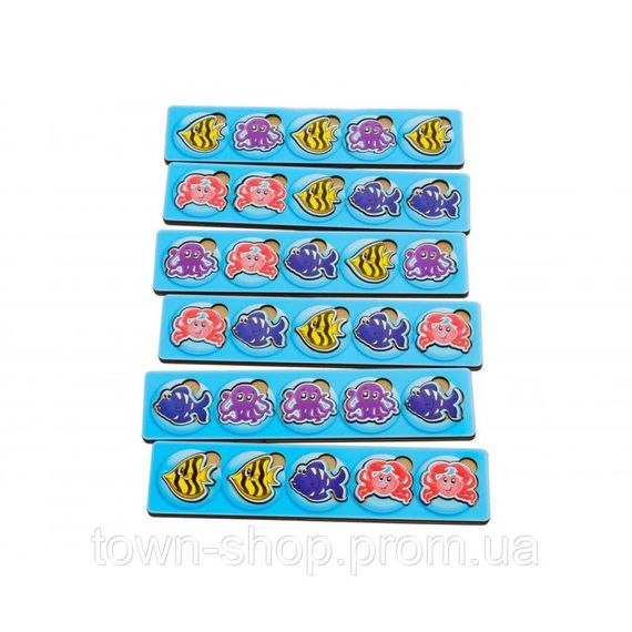 Деревянная настольная игра "Морские жители-1" Ubumblebees (ПСД003) PSD003 сортер-комодик | Зображення 1