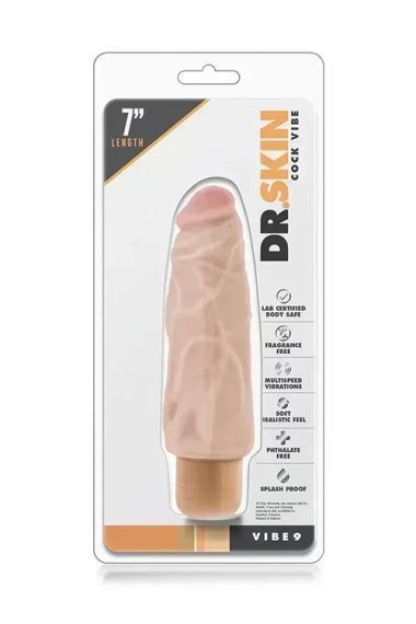 Вібратор Mr. SKIN COCK VIBE VIBE 9 BEIGE Sex Aura | Зображення 1