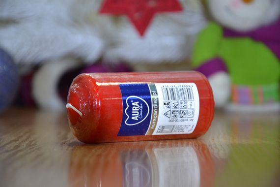 Свічка столова циліндр Bispol AURA Candles sw50_100_030 Червоний | Зображення 7
