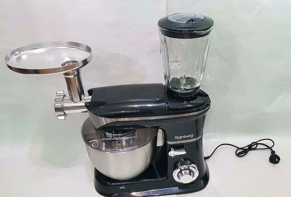 Кухонный комбайн 3 в 1 Rainberg RB-8080 Тестомес / Мясорубка / Блендер/ Планетарный миксер 4200В | Зображення 5