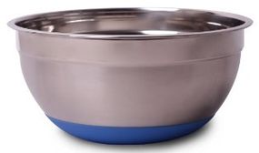 Миска d26*12cм нержавіюча сталь пластикова кришка з антиковзаючим дном 4350 KAMILLE