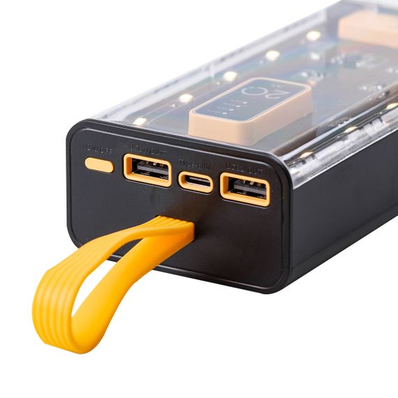 Повербанк SmartX X-101 Fast Charge Power Bank 20000mAh зовнішній акумулятор 4 вбудованих кабелі | Зображення 3