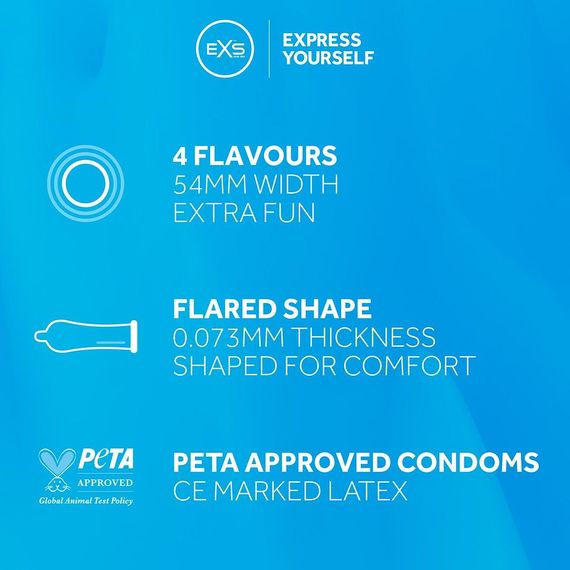 Презервативи 48 SZT. EXS MIX FLAVOURED Sex Aura | Зображення 1