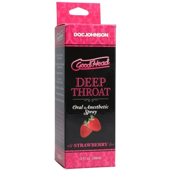 Спрей для мінету Doc Johnson GoodHead DeepThroat Spray - Sweet Strawberry 59мл (м'яте паковання!!!) Sex Aura | Зображення 3