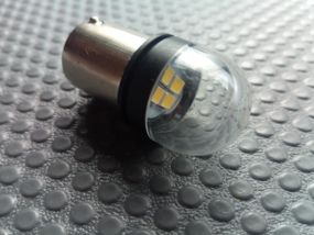 Лампа світлодіод з/ц 12V P21W 1156 4SMD прозоре скло/біла