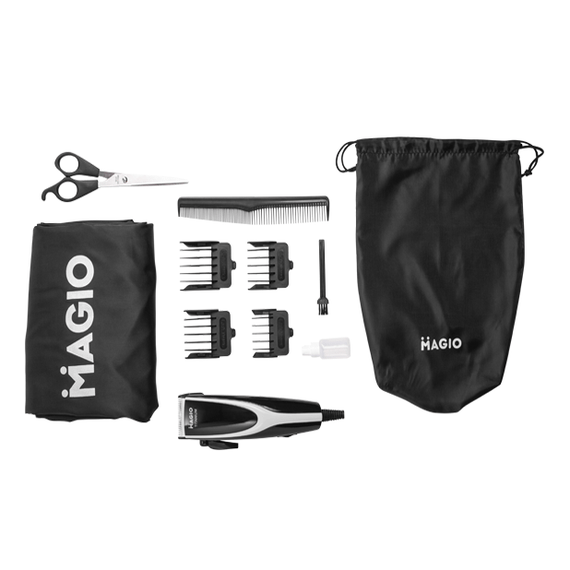 Професійна дротова машинка Magio MG-184 для стриження волосся з накидкою і насадками | Зображення 1