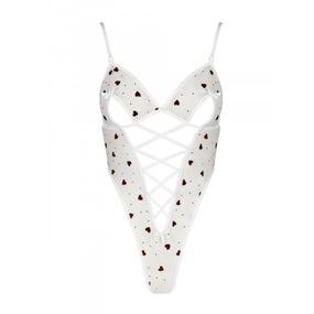 Еротичний боді з малюнком Passion LOVELIA BODY L/XL, white