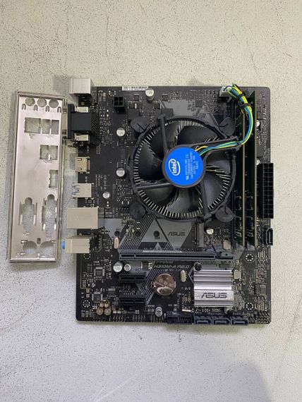 Комплект: материнская плата Asus Prime H310M-A R2.0 / Intel Core i3-8100 (4 ядра по 3.6 GHz) / 8 GB DDR4 / Intel UHD Graphics 630 / Socket LGA1151 / Кулер BOX б/у | Зображення 1