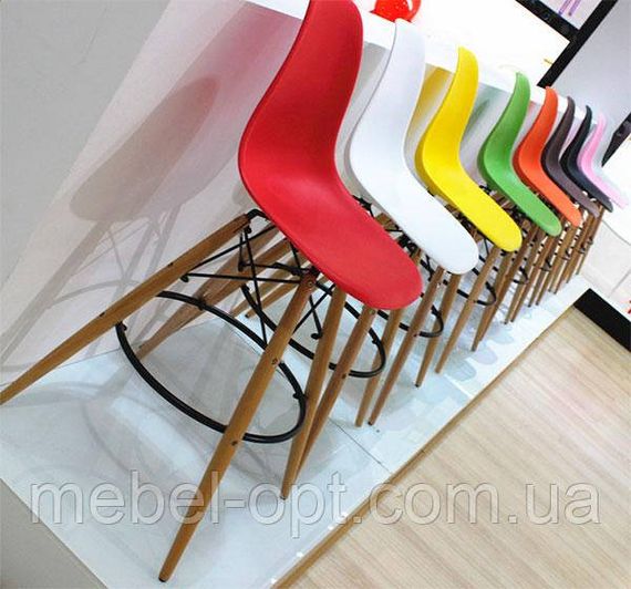 Стул барный Eames bar DSW кофейный сверхпрочный пластик ABS, дизайн Charles & Ray Eames | Зображення 5