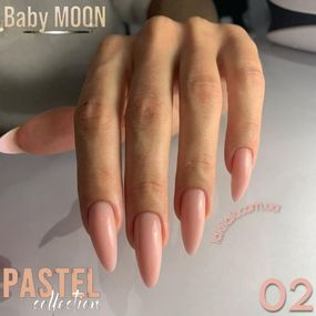 Гель-лак BABY MOON Pastel №02 капучіно з дрібним шиммером, 6 мл