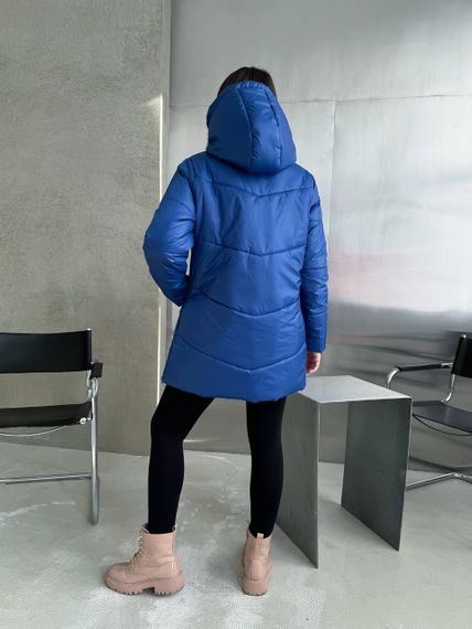 Женская теплая зимняя куртка с капюшоном NB23053 размер 46/48 цвет синий | Зображення 2