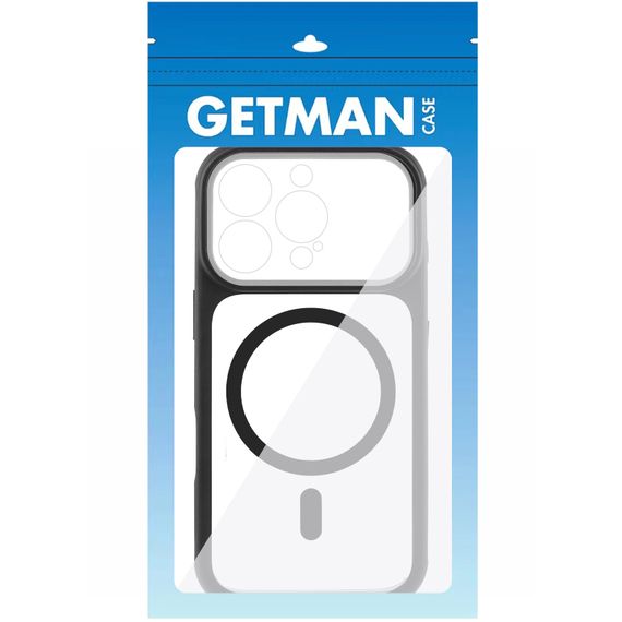Чохол TPU+PC GETMAN Moon Clear with Magnetic Fit для Apple iPhone 13 Pro (6.1") Black | Зображення 1