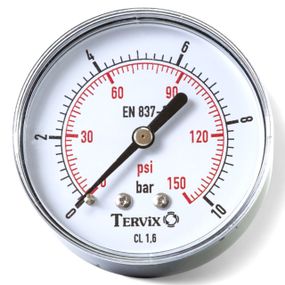 355613 манометр Tervix Pro Line 63 0-10 бар 1/4" акс.