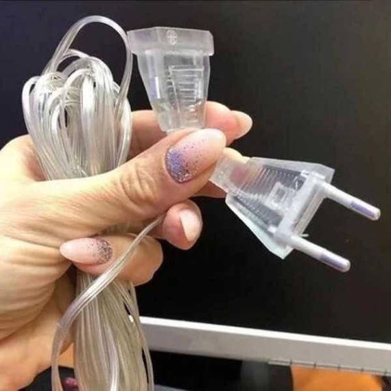 Подовжувач для гірлянди 3м Прозорий