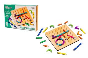 Дерев'яна "Геометрична Розвиваюча Дошка" Puz-27260, 56 комбінацій PuzzleOk
