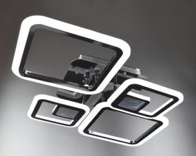 Люстра світлодіодна стельова LED світильник для квартири на стелю лед з пультом 26026 Чорний 10х48х71 см.