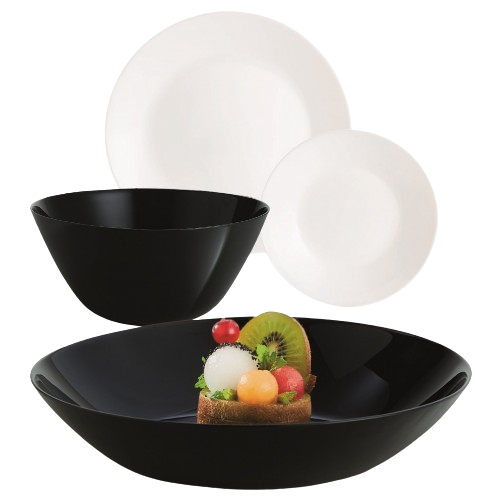 Сервіз столовий Lillie Black&White 19 предметів ECOMO