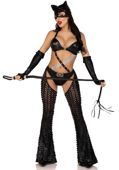 Эротический костюм кошечки-госпожи Leg Avenue Mistress Kitty L, перчатки, комбинезон, маска sexstyle | Зображення 4
