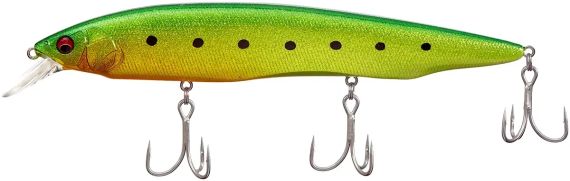 Воблер Megabass Kanata SW 160F 160mm 30.0g GLX Green Back Chart