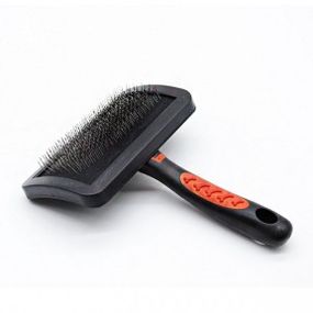 Пуходерка  анатомический корпус с пластиковой ручкой, 19х12 см