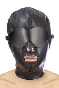 Капюшон для БДСМ зі знімною маскою Fetish Tentation BDSM hood in leatherette with removable mask sexstyle