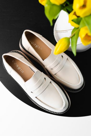 Лоферы женские Fashion Ann 3907 40 размер 25,5 см Бежевый | Зображення 7