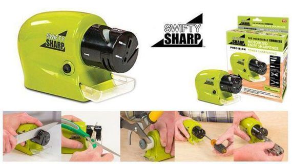 Беспроводная универсальная точилка для ножей Swifty Sharp Motorized Knife Sharpener Ножеточка Свифти Шарп | Зображення 3