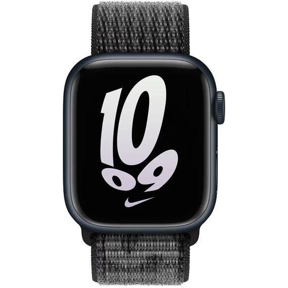 Ремешок Nylon для Apple Watch 38/40/41/42mm(ser.10) Black / Summit White | Зображення 1