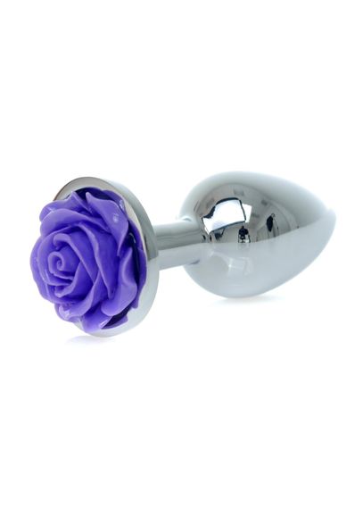Анальна пробка - Jewellery Silver Rose Plug Purple | Зображення 2