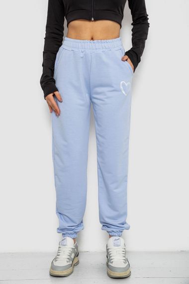 Спортивні штани жіночі, колір світло-блакитний, 238R324