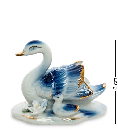 Фарфоровая статуэтка Swan Pair 6 см