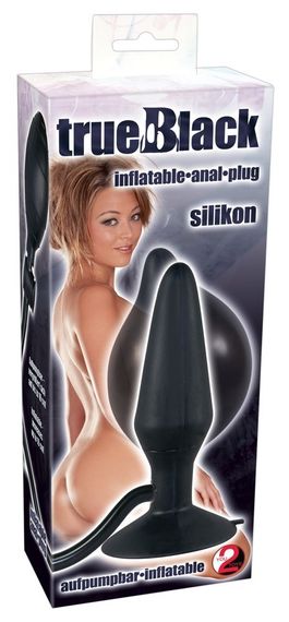 Анальна пробка You2Toys True Black, чорна, надувна Sex Aura | Зображення 4